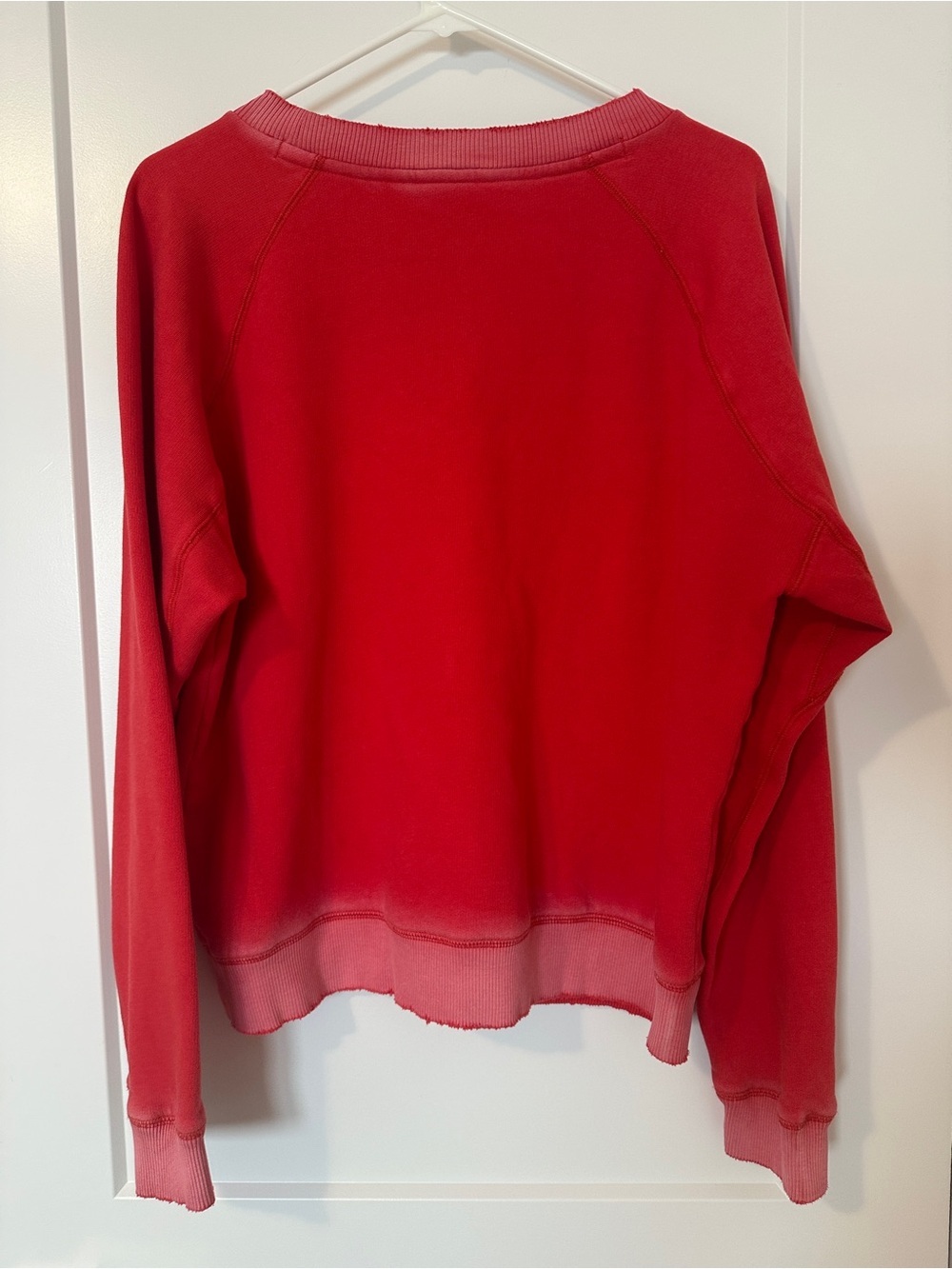 Victorias Secret PINK Red Distressed Logo Crewneck Sweatshirt Size Medium - Picture 10 of 14